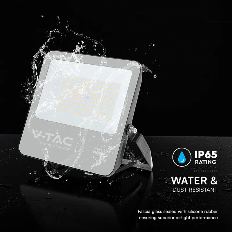 Reflector LED 100W 135LM/W 6500K IP65 Cablu 1M Cip Cree - Negru/Gri