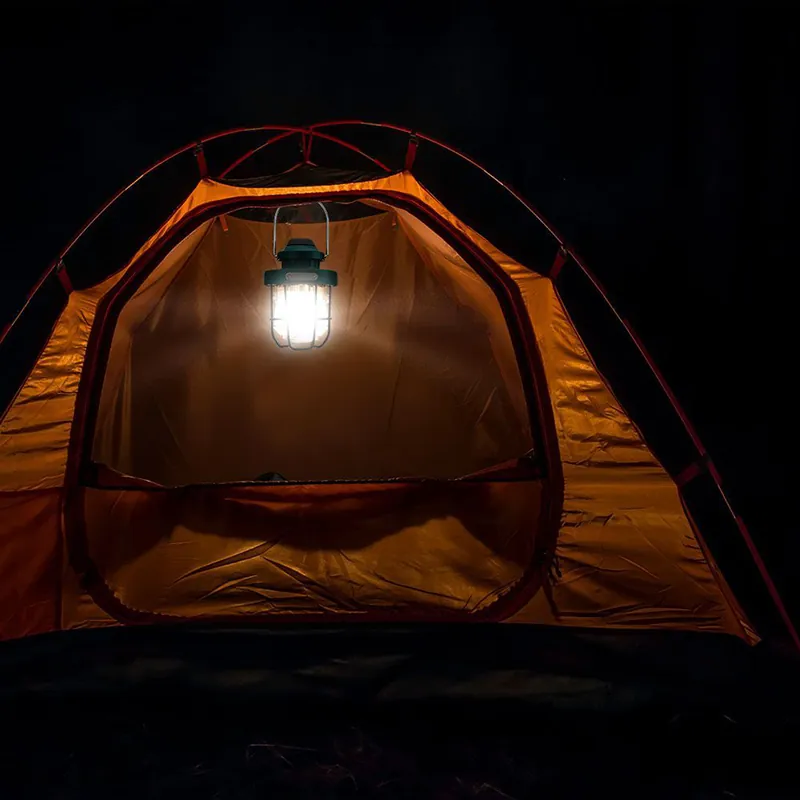 Lampa Camping 3W + 5W Efect Flacara cu Incarcare USB Tip C