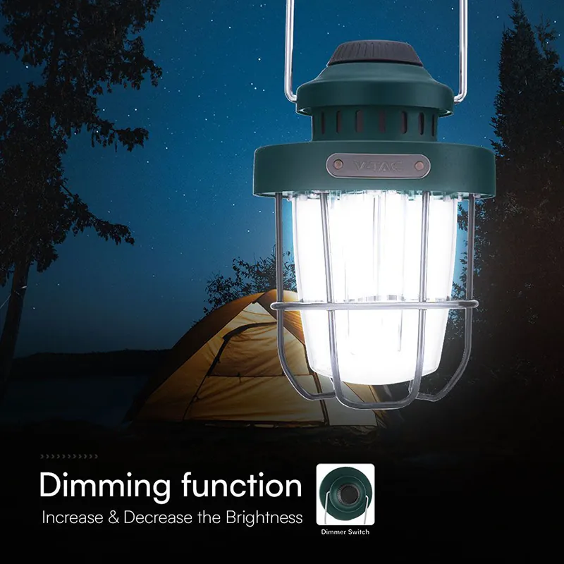 Lampa Camping 3W + 5W Efect Flacara cu Incarcare USB Tip C
