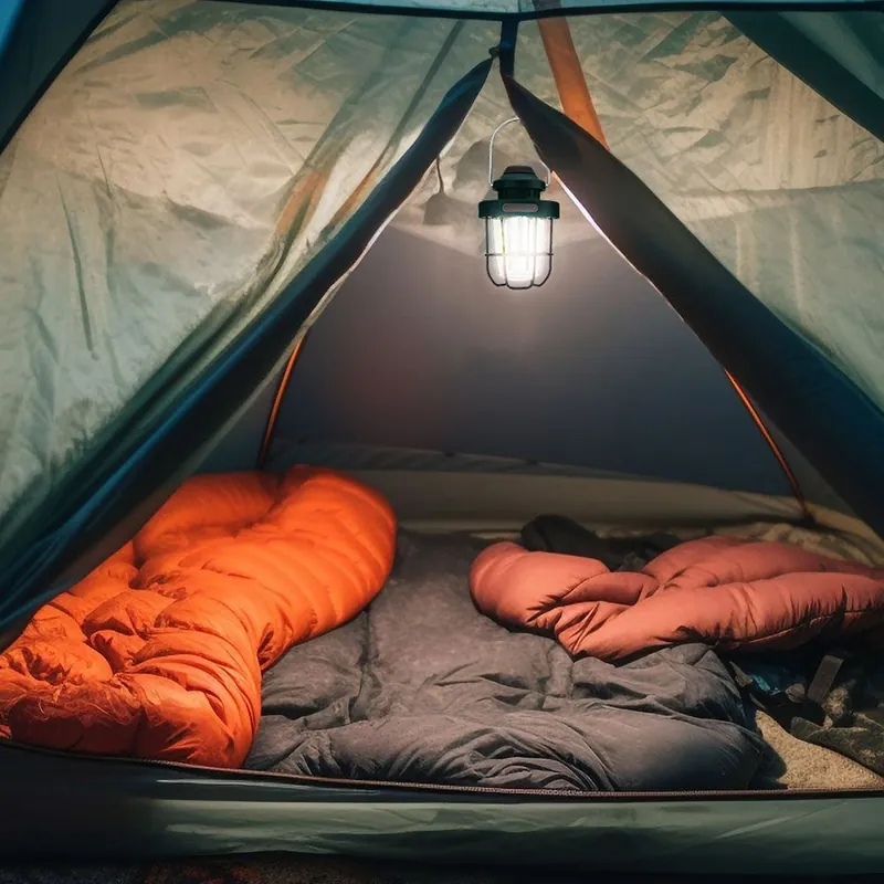 Lampa Camping 3W + 5W Efect Flacara cu Incarcare USB Tip C