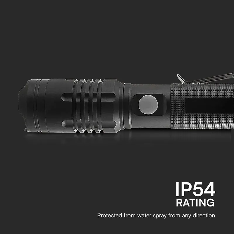 Lanterna LED 10W Aluminiu cu Incarcare USB Tip C