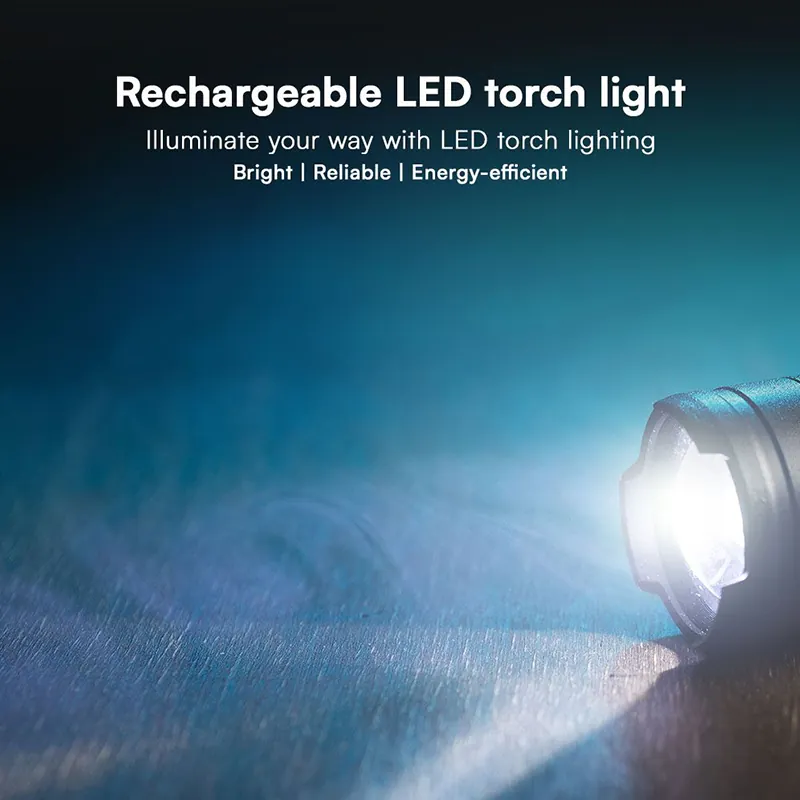 Lanterna LED 10W Aluminiu cu Incarcare USB Tip C