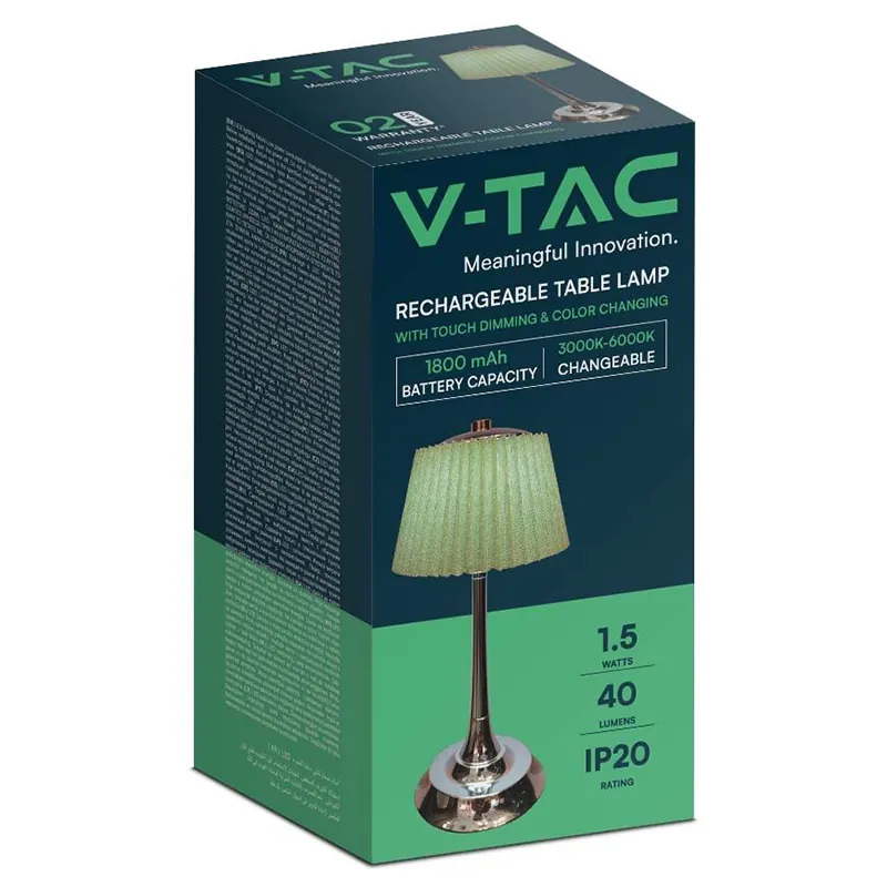 Lampa LED Masa 1.5W 3IN1 Dimabil - Verde/Crom