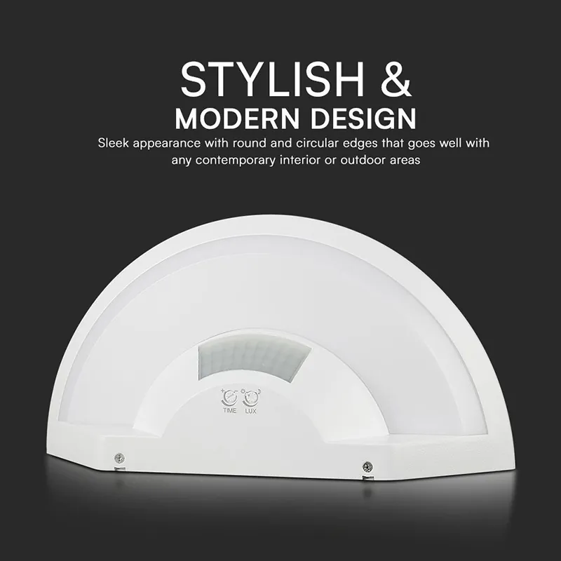 Lampa Perete LED 10W IP54 Senzor de Miscare 3IN1 - Alb