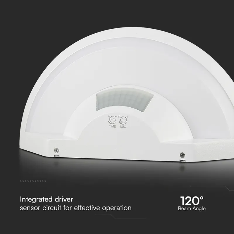Lampa Perete LED 10W IP54 Senzor de Miscare 3IN1 - Alb