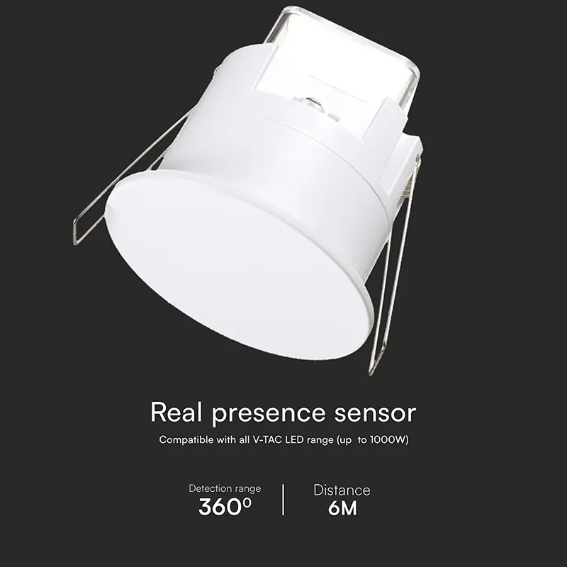 Senzor Prezenta Acoperire 3M 1000W IP65 - Alb