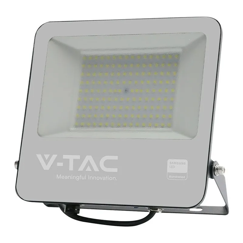 Reflector LED SMD 100W 4000K IP65 Cablu 1M Cip Samsung - Negru/Gri