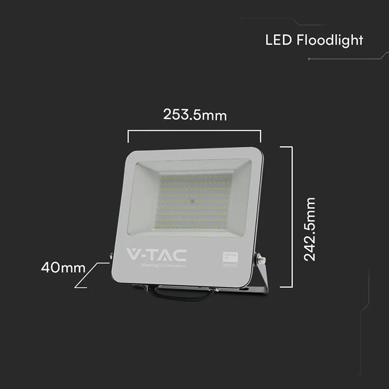 Reflector LED SMD 100W 4000K IP65 Cablu 1M Cip Samsung - Negru/Gri
