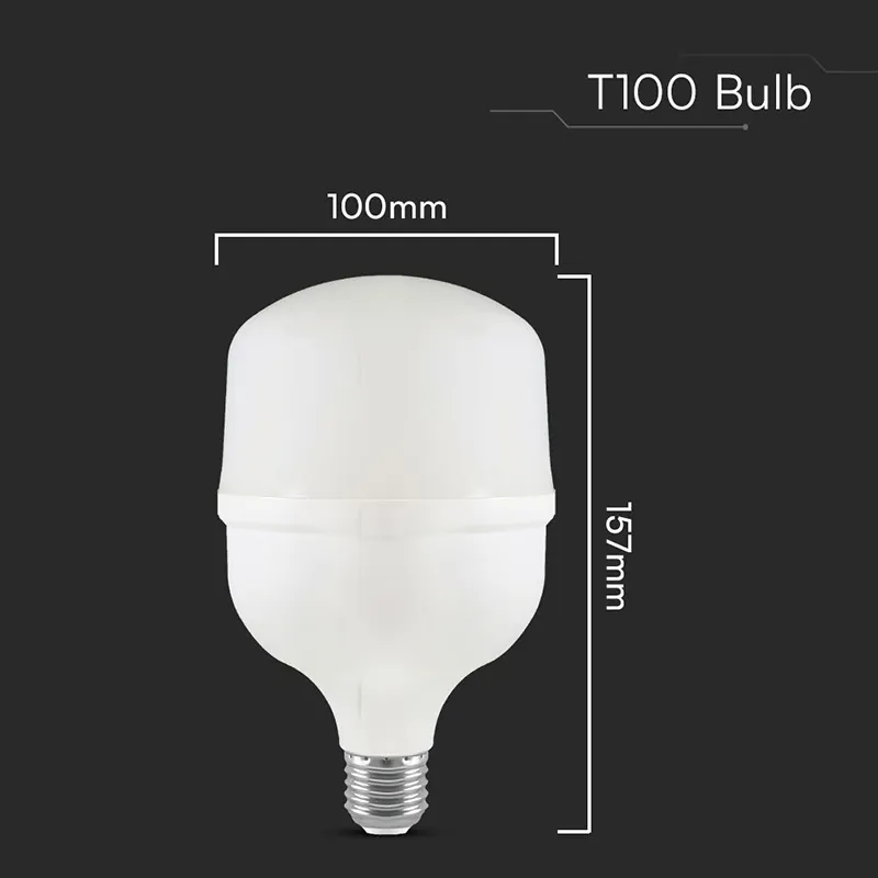 Bec LED T100 E27 30W 6500K Alb Rece