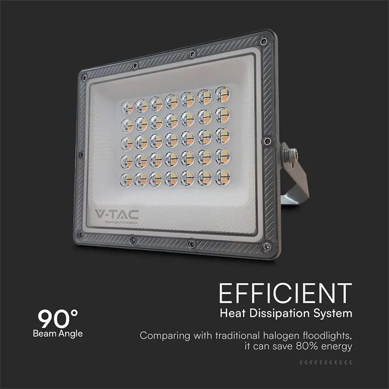 Reflector LED SMD 30W 3IN1 IP65 Cablu - Gri