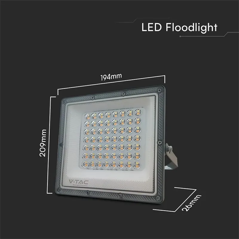 Reflector LED SMD 50W 3IN1 IP65 Cablu - Gri