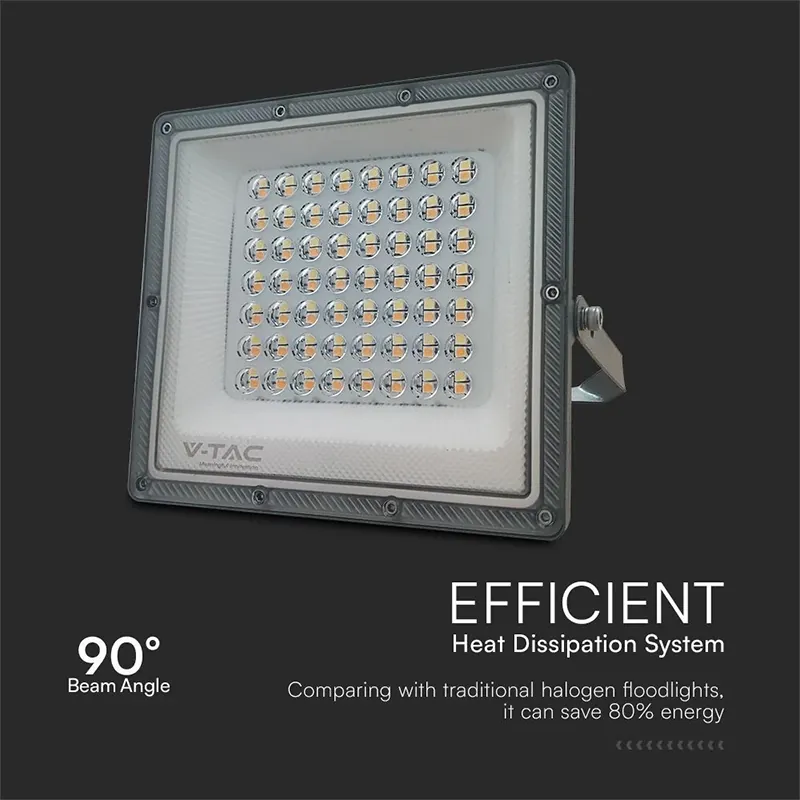 Reflector LED SMD 50W 3IN1 IP65 Cablu - Gri
