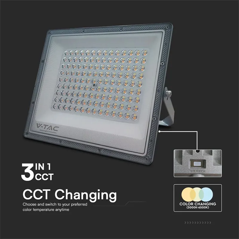 Reflector LED SMD 100W 3IN1 IP65 Cablu - Gri