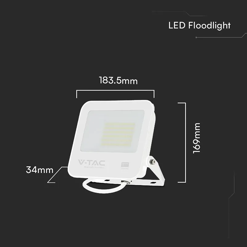 Reflector LED SMD 50W 6500K IP65 Ci Psamsung - Alb/Gri