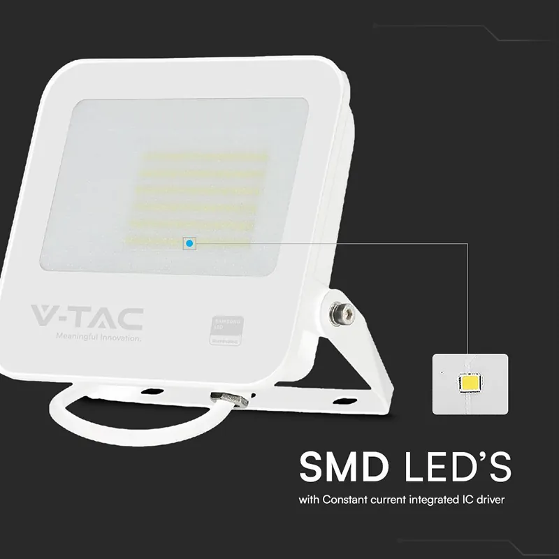 Reflector LED SMD 50W 6500K IP65 Ci Psamsung - Alb/Gri
