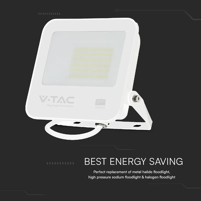 Reflector LED SMD 50W 6500K IP65 Ci Psamsung - Alb/Gri