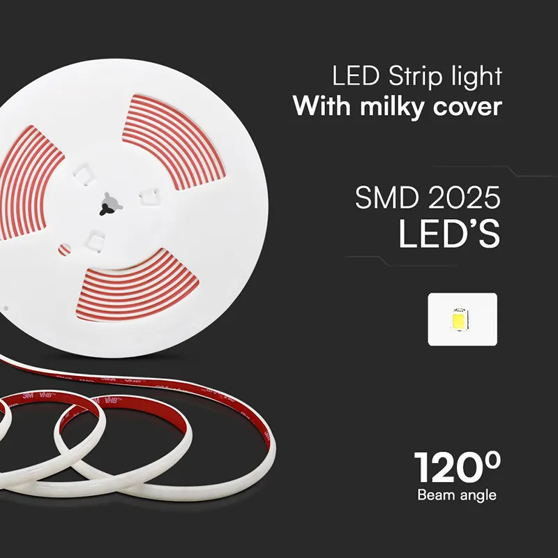 Banda LED COB 12.5W/M 220-240V IP65 4000K Rola 5M