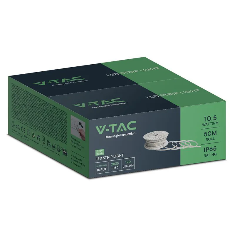Banda LED SMD 2835 10.5W/M 220-240V IP65 Verde Rola 50M