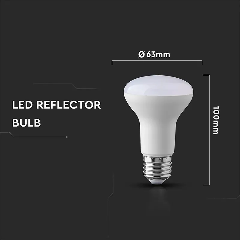 Bec LED R63 E27 8.5W 3000K Alb Cald
