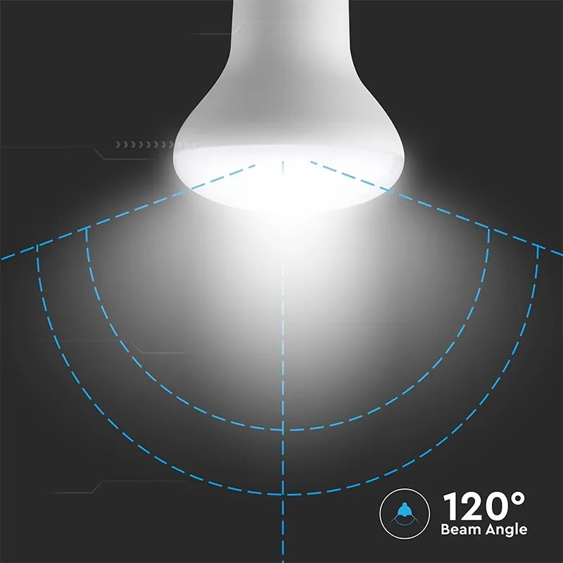 Bec LED R63 E27 8.5W 6500K Alb Rece