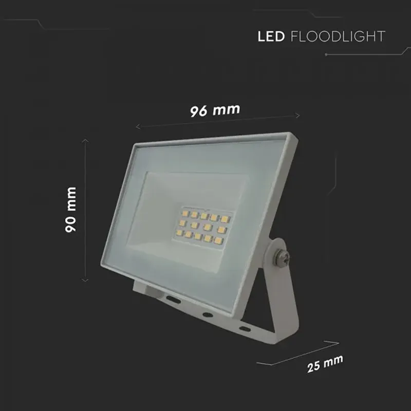 Reflector LED SMD 10W 6500K IP65 - Alb