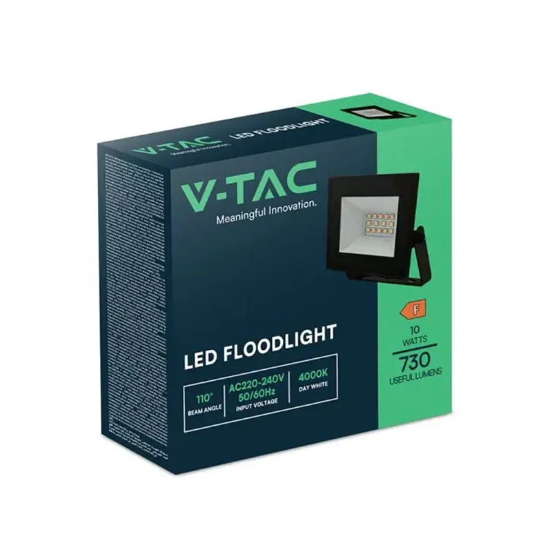 Reflector LED SMD 10W 6500K IP65 - Negru