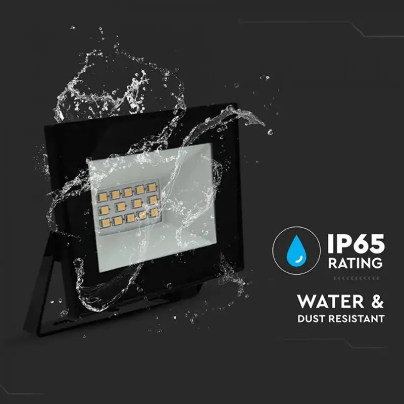 Reflector LED SMD 10W 6500K IP65 - Negru