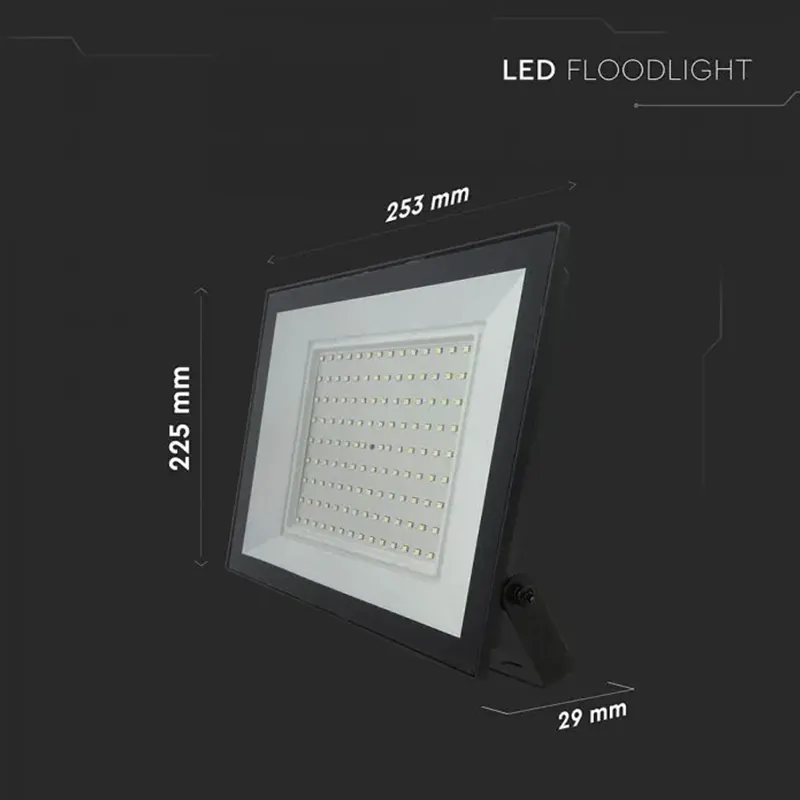 Reflector LED SMD 100W 6400K IP65 - Negru