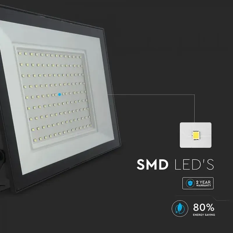 Reflector LED SMD 100W 6400K IP65 - Negru