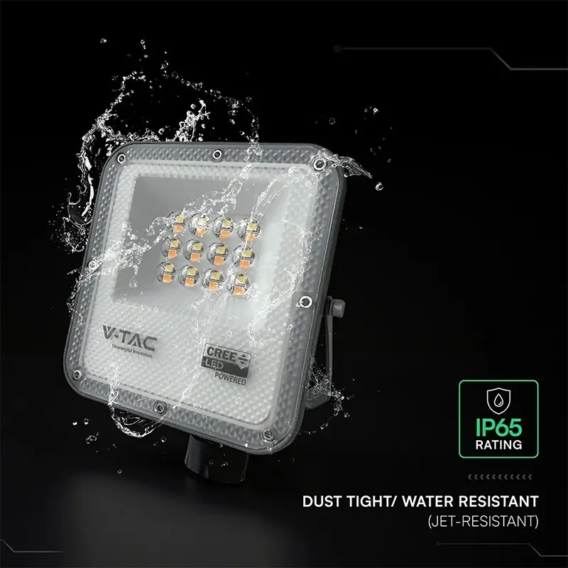Reflector LED SMD 10W 3IN1 IP65 Cip Cree- Negru/Gri