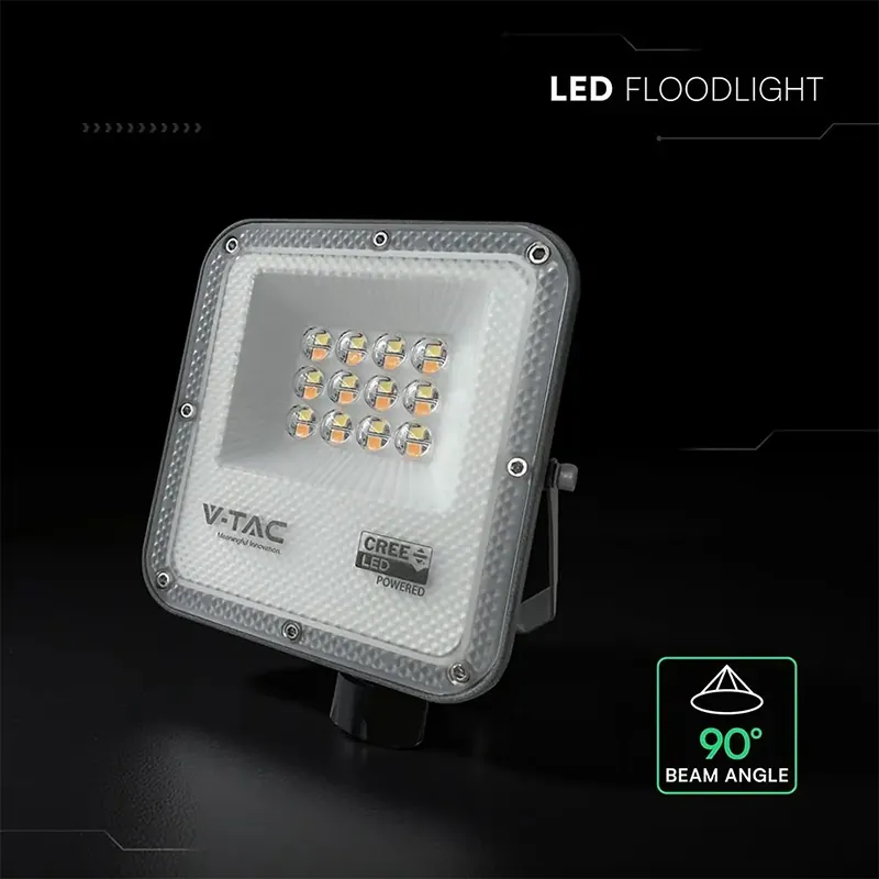 Reflector LED SMD 10W 3IN1 IP65 Cip Cree- Negru/Gri