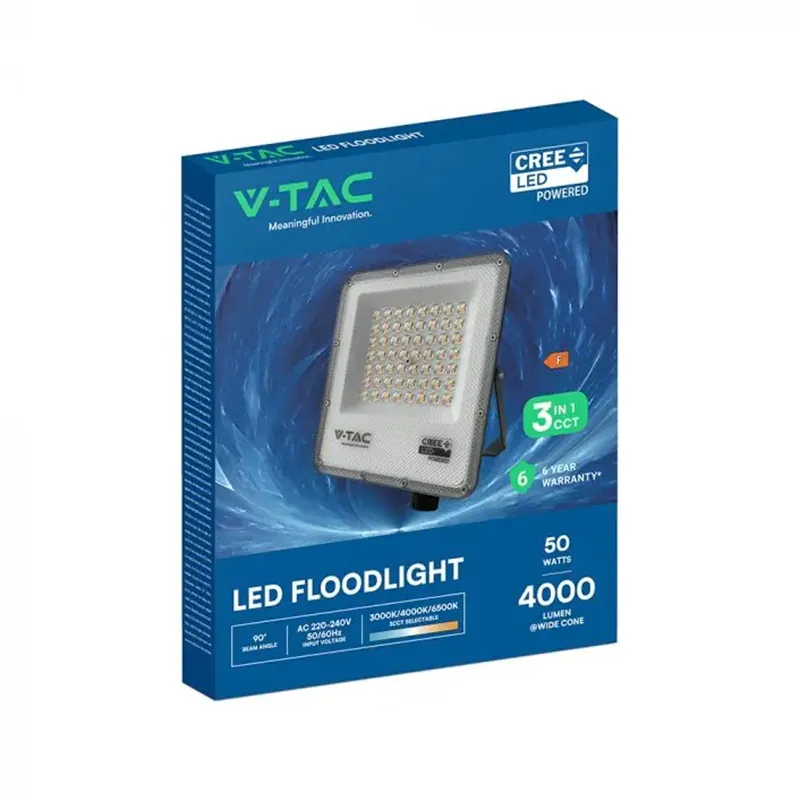Reflector LED SMD 50W 3IN1 IP65 Cip Cree- Negru/Gri