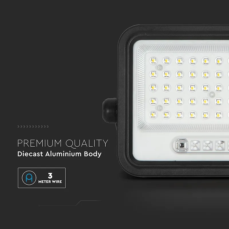 Reflector cu Incarcare Solara 100W 1200LM 7IN1 - Negru