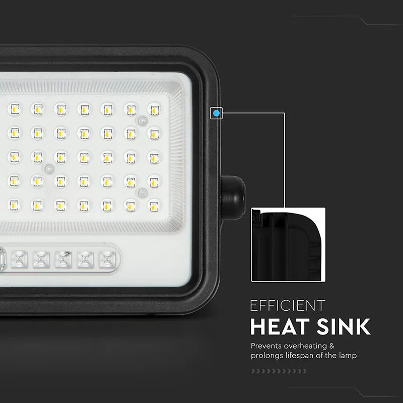 Reflector cu Incarcare Solara 100W 1200LM 7IN1 - Negru