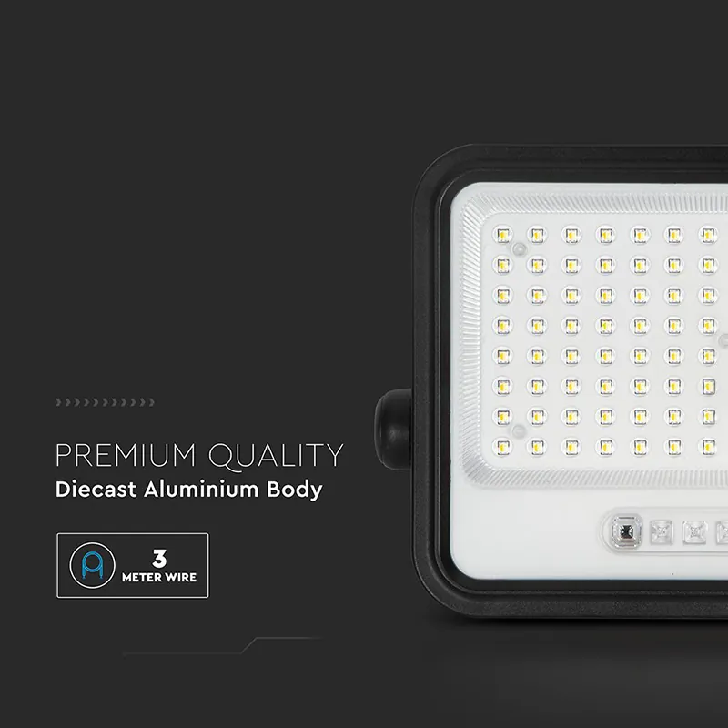 Reflector cu Incarcare Solara 200W 7IN1 - Negru