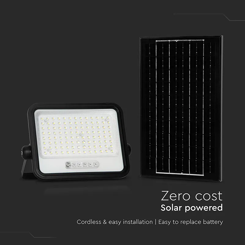 Reflector cu Incarcare Solara 200W 7IN1 - Negru