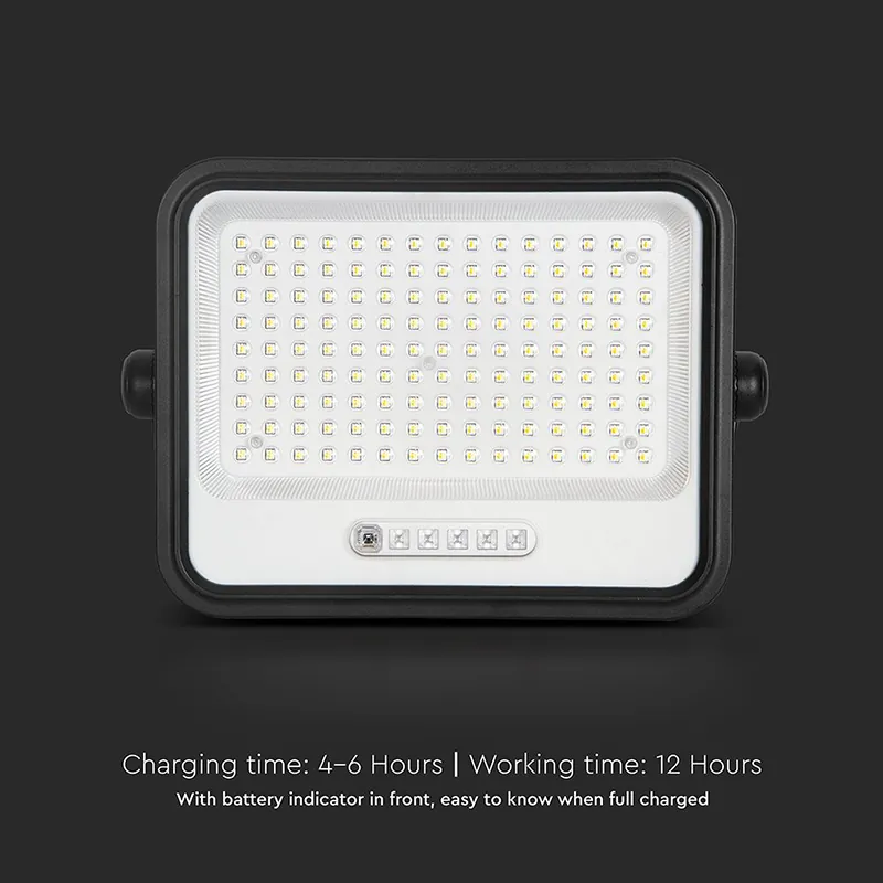 Reflector cu Incarcare Solara 300W 7IN1 - Negru
