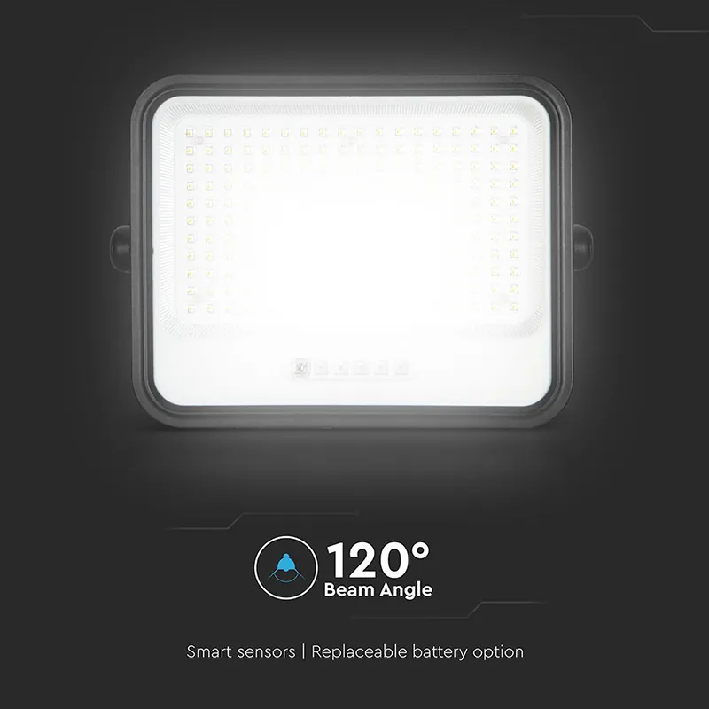 Reflector cu Incarcare Solara 400W 7IN1 - Negru