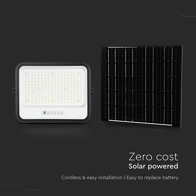 Reflector cu Incarcare Solara 400W 7IN1 - Negru