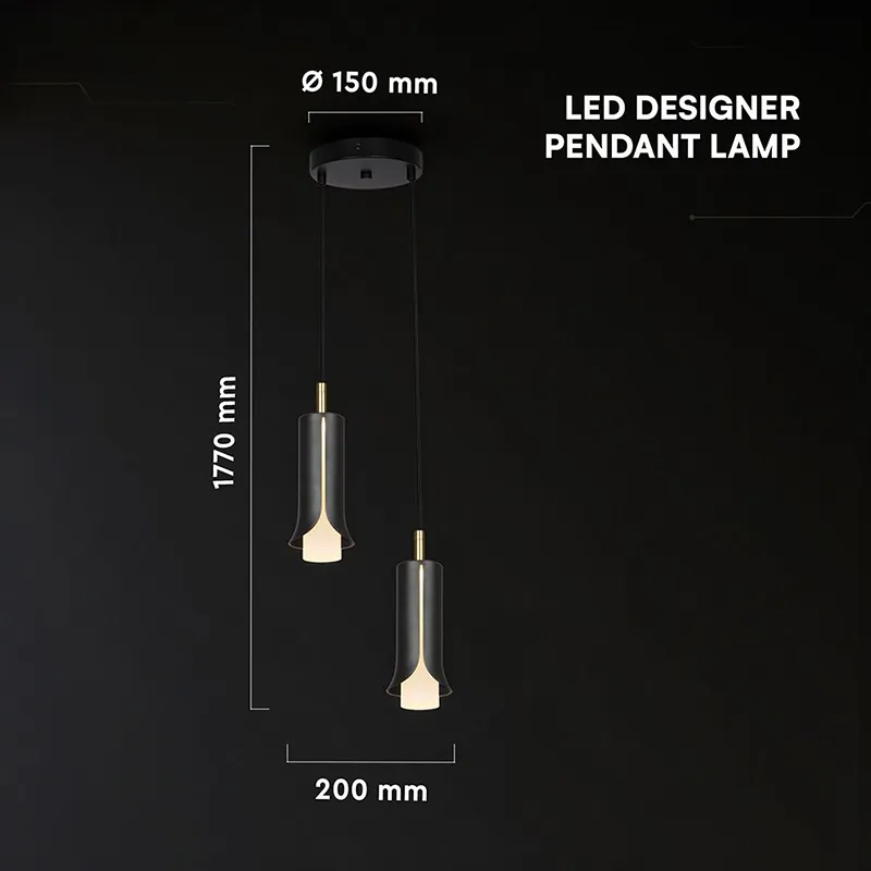 Corp Iluminat LED 2X5W 3000K 2000X1770MM - Negru