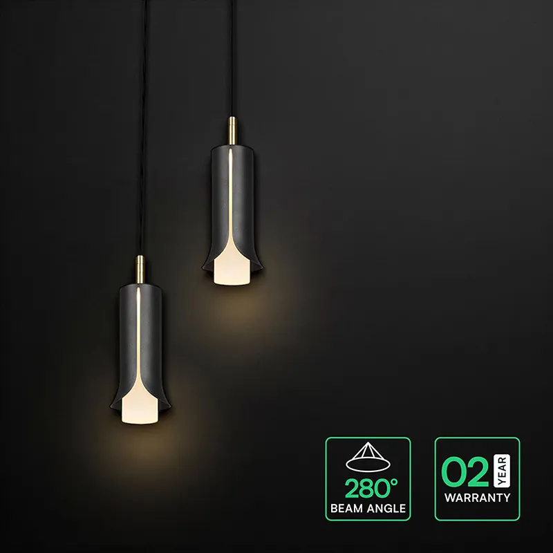 Corp Iluminat LED 2X5W 3000K 2000X1770MM - Negru