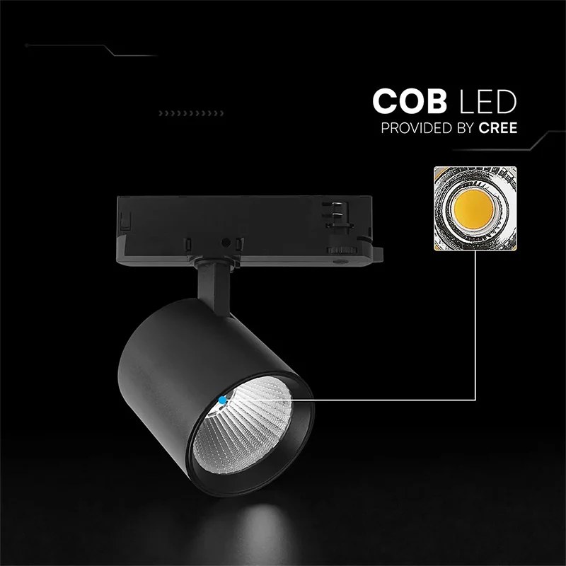 Corp iluminat LED tracklight 30 W 4000 K negru