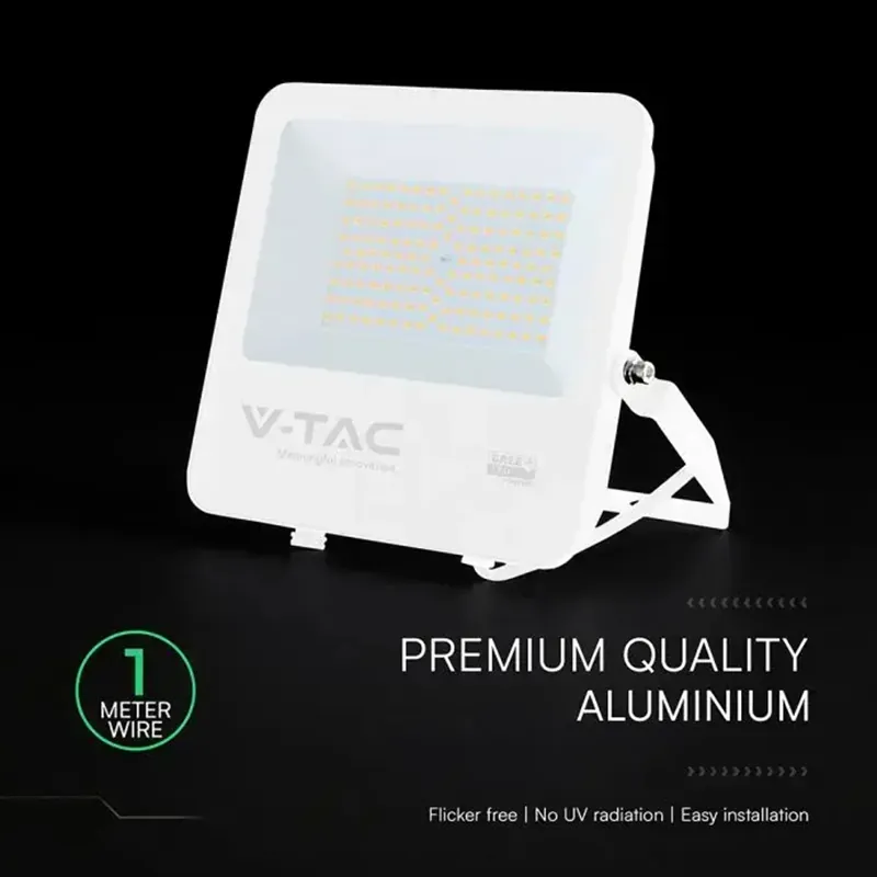 Reflector LED 100W 135LM/W 6500K IP65 Cablu 1M Cip Cree - Alb
