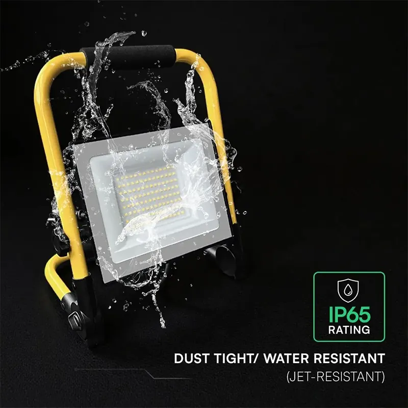 Reflector LED 50W 4000K Cablu 3M + Stand Cip Cree - Negru/Galben