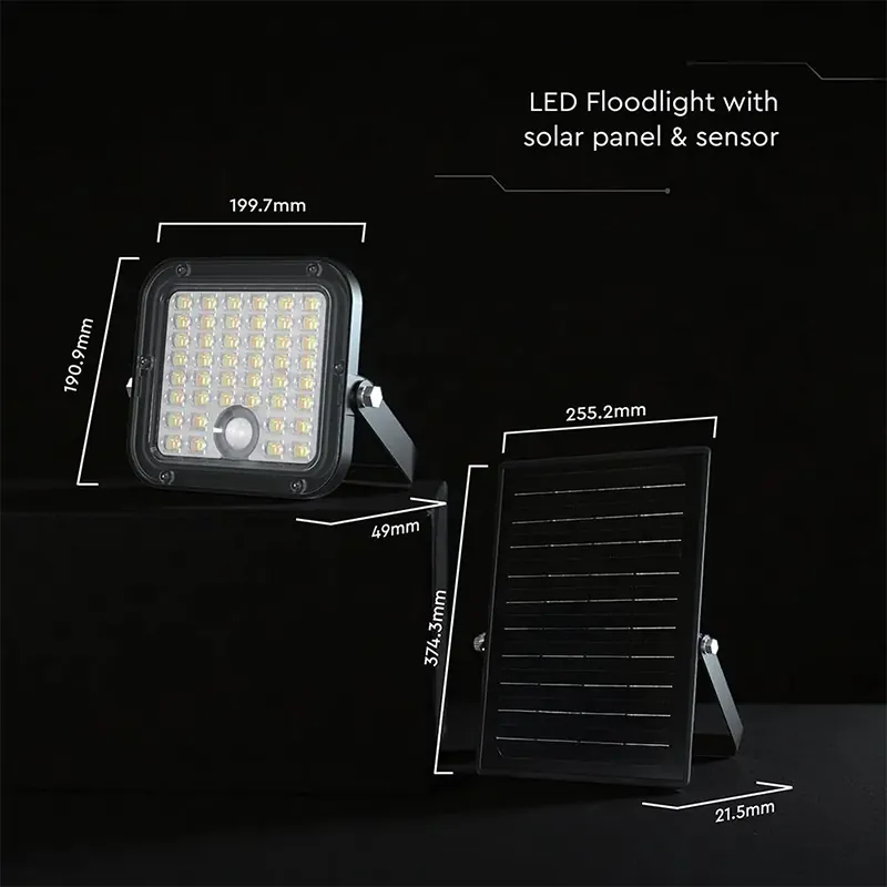 Reflector LED Solar 30W 4800LM 3IN1 - Negru