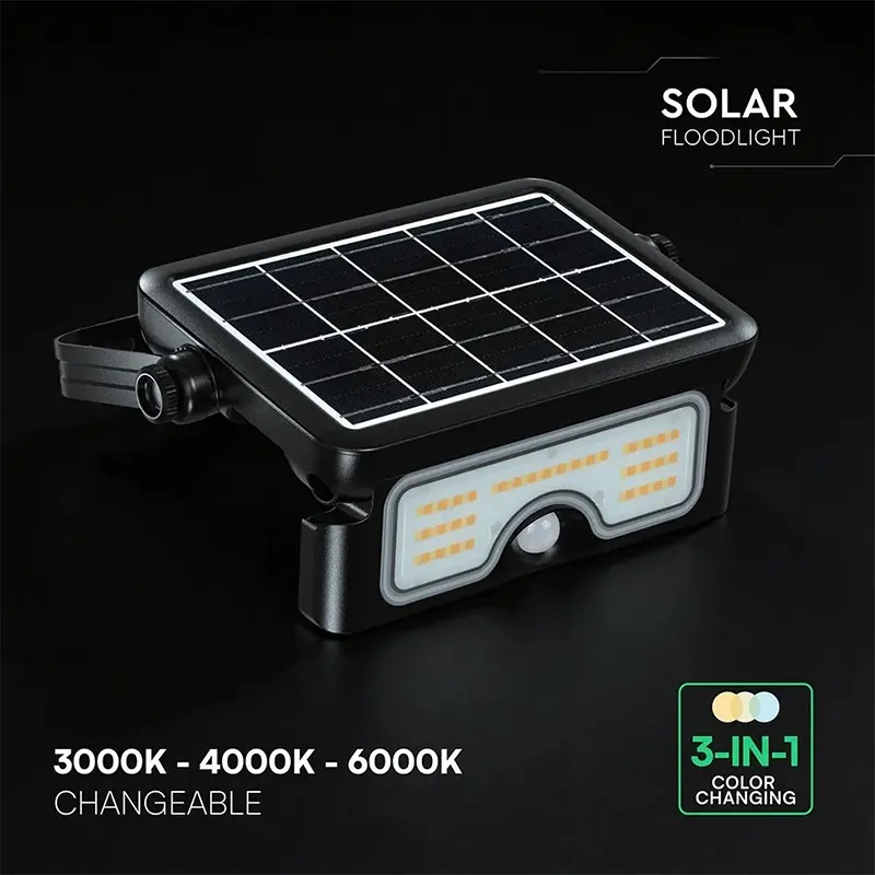 Reflector LED Solar 7W 3IN1 - Negru
