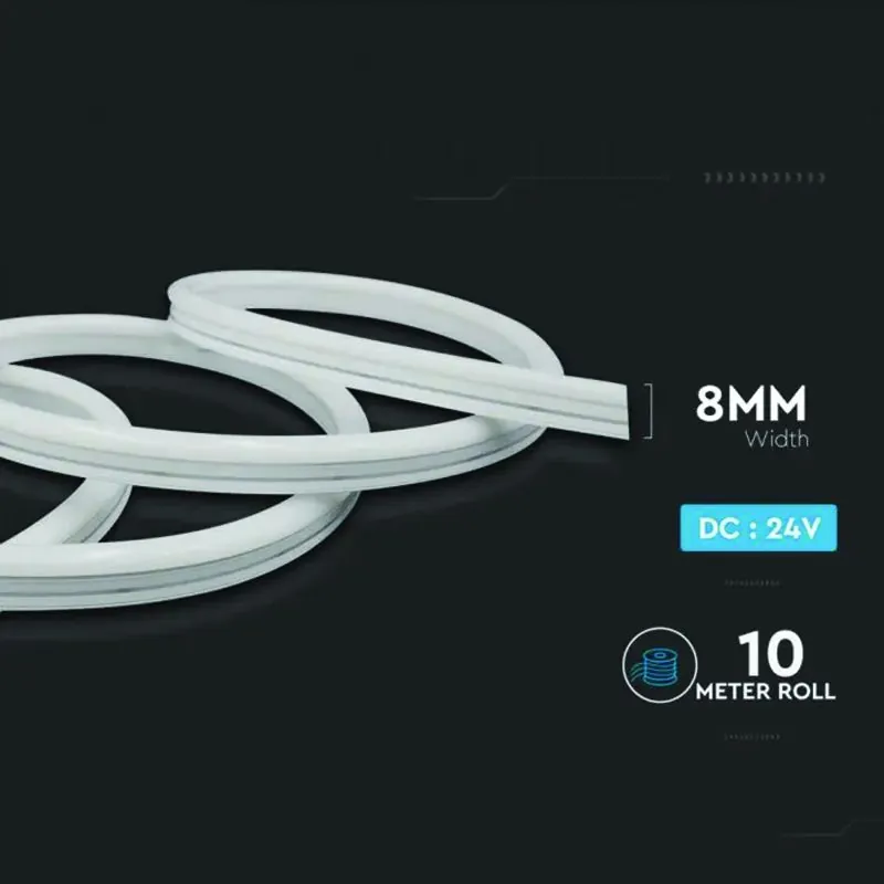 Banda LED Neonflex 24V 10M Galben