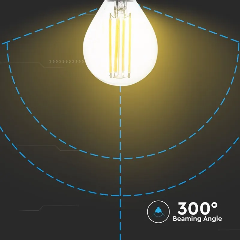 Bec Filament LED P45 E14 6W 130LM/Wat 2700K Alb Cald