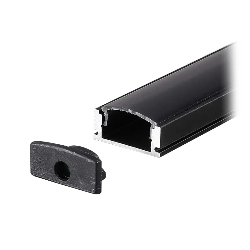 Profil Aluminiu pentru Banda LED 2M 17.4MM X 7MM Negru