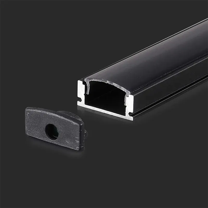 Profil Aluminiu pentru Banda LED 2M 17.4MM X 7MM Negru